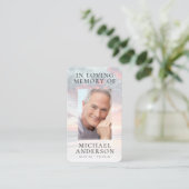 In Loing Memory Sunset Memorial Prayer Kaart Contactkaartje (Staand voorkant)