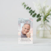 In Loing Memory Sunset Memorial Prayer Kaart Contactkaartje (Staand voorkant)