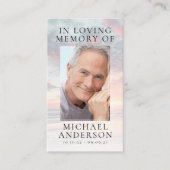 In Loing Memory Sunset Memorial Prayer Kaart Contactkaartje (Voorkant)