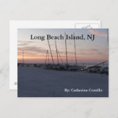 In Long Beach Island NJ door de baai Briefkaart (Voorkant / Achterkant)
