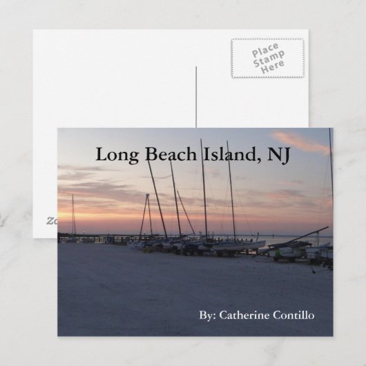 In Long Beach Island NJ door de baai Briefkaart (Voorkant / Achterkant)