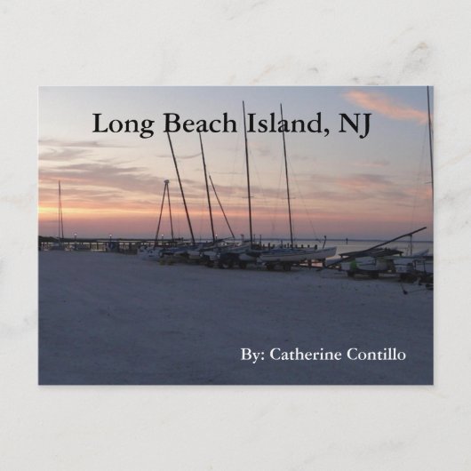 In Long Beach Island NJ door de baai Briefkaart (Voorkant)