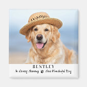 In Loopende Memory Dog Memorial Custom Pet Photo Magneet (Voorkant)