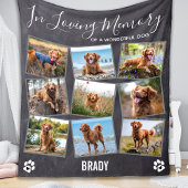 In Loopende Memory Dog Pet Memorial Photo Collage Fleece Deken