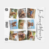 In Loopende Memory Pet Dog Memorial Photo Collage Fleece Deken (Voorkant (Horizontaal))