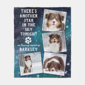 In Loopende Memory Pet Dog Memorial Photo Collage Fleece Deken (Voorkant)