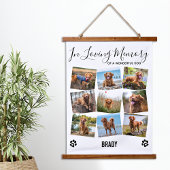 In Loopende Memory Pet Dog Memorial Photo Collage Hangend Wandkleed