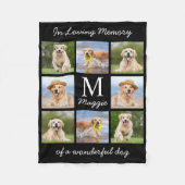 In Loopende Memory Pet Memorial Dog Foto Fleece Deken (Voorkant)