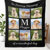 In Loopende Memory Pet Memorial Dog Foto Fleece Deken