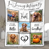 In Loopende Memory Pet Memorial Photo Collage Flee Fleece Deken