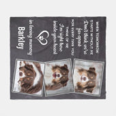 In Loopende Memory Pet Memorial Photo Collage Fleece Deken (Voorkant (Horizontaal))