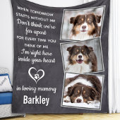 In Loopende Memory Pet Memorial Photo Collage Fleece Deken