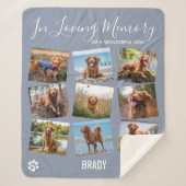 In Loopende Memory Pet Memorial Photo Collage Sherpa Deken (Voorkant)