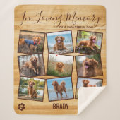 In Loopende Memory Pet Memorial Photo Collage Sherpa Deken (Voorkant)