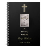 In Loopende Memory Typography Golden Cross Photo Notitieboek (Voorkant)
