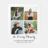 In Loopgeheugen 4 Fotocollage Memorial Fleece Deken (Voorkant)