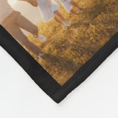 In LoopGeheugen Foto Collage Memorial Black Fleece Deken (Hoek)