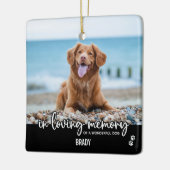 In Looptijd aangepaste Dog Photo Pet Memorial Keramisch Ornament (Links)