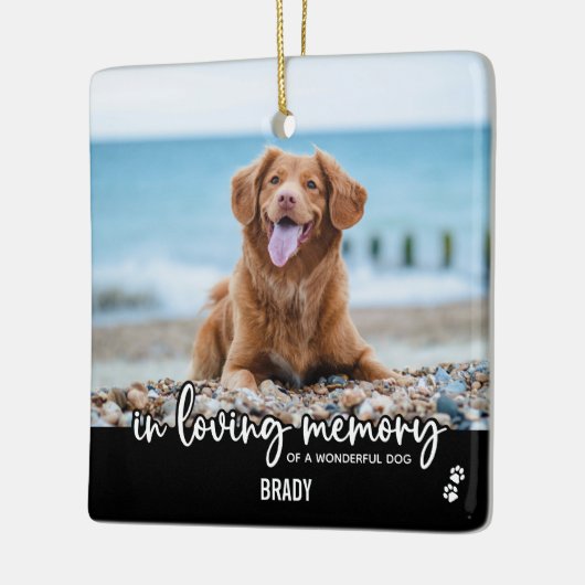 In Looptijd aangepaste Dog Photo Pet Memorial Keramisch Ornament (Links)