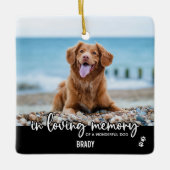In Looptijd aangepaste Dog Photo Pet Memorial Keramisch Ornament (Voorkant)
