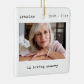 In Looptijd Foto Grandma Memorial Keramisch Ornament (Rechts)