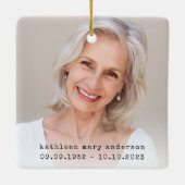 In Looptijd Foto Grandma Memorial Keramisch Ornament (Achterkant)