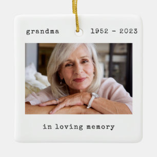 In Looptijd Foto Grandma Memorial Keramisch Ornament
