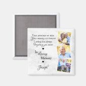 In Looptijd Geheugen Aangepast 3 Foto Memorial Magneet (Voorkant / Achterkant)