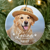 In Looptijd Geheugen Aangepaste Pet Dog 2 Foto Mem Keramisch Ornament