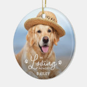 In Looptijd Geheugen Aangepaste Pet Dog 2 Foto Mem Keramisch Ornament (Links)