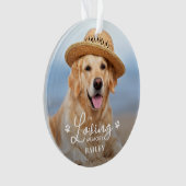 In Looptijd Geheugen Aangepaste Pet Dog 2 Foto Mem Ornament (voorkant)