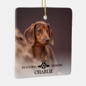 In Looptijd geheugen Elegant Dog Foto Pet Memorial Keramisch Ornament (Rechts)