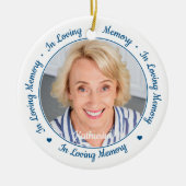 In Looptijd Geheugen Elegant Holiday 2 Foto Memori Keramisch Ornament (Voorkant)