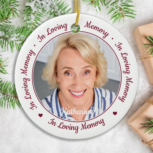 In Looptijd Geheugen Elegant Holiday 2 Foto Memori Keramisch Ornament