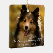 In Looptijd geheugen Elegant Photo Pet Memorial Keramisch Ornament (Rechts)