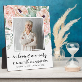 In Looptijd Geheugen Foto Blush Pink Floral Memori Fotoplaat