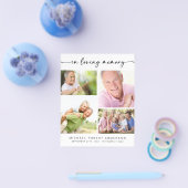 In Looptijd Geheugen Foto Collage Obituary Memoria Flyer (Enkel)