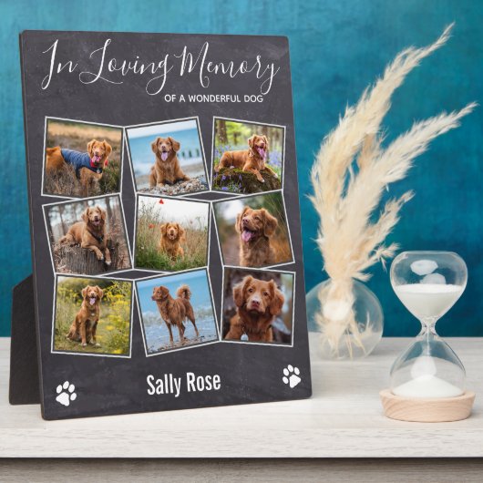 In Looptijd geheugen Foto Collage Pet Memorial Fotoplaat (Zijkant)