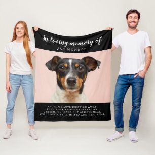 In Looptijd Geheugen Foto Pet Memorial  Fleece Deken
