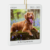 In Looptijd Geheugen Foto Pet Memorial Keramisch Ornament (Rechts)