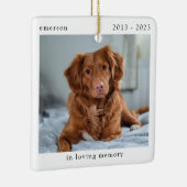 In Looptijd Geheugen Foto Pet Memorial Keramisch Ornament (Rechts)