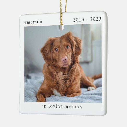 In Looptijd Geheugen Foto Pet Memorial Keramisch Ornament (Links)