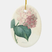 In Looptijd Geheugen Hydrangea Aangepast Foto Memo Keramisch Ornament (Voorkant)