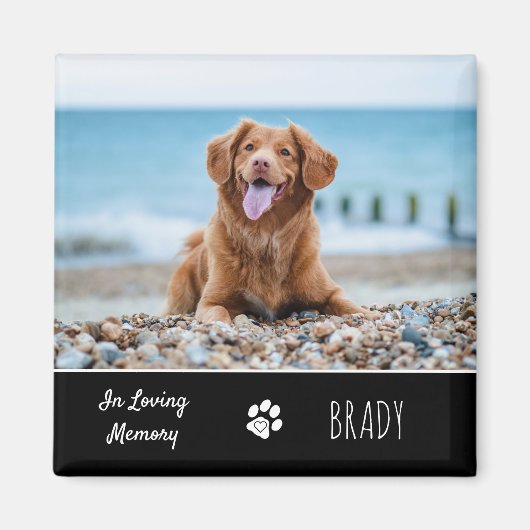 In Looptijd geheugen Keepomwille Pet Dog Memorial Magneet (Voorkant)