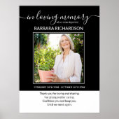 In Looptijd Geheugenfoto en Memorial Verse Funeral Poster (Voorkant)