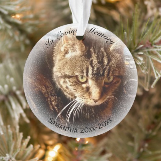 In Looptijd Geheugennaam Cat Dog Pet Memorial Ornament (Boom)