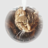 In Looptijd Geheugennaam Cat Dog Pet Memorial Ornament (achterkant)