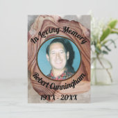 In Looptijd Gewonnen hout Foto Memorial Kaart (Staand voorkant)