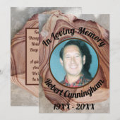 In Looptijd Gewonnen hout Foto Memorial Kaart (Voorkant / Achterkant)