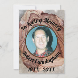 In Looptijd Gewonnen hout Foto Memorial Kaart